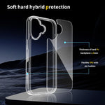 傷防止アクリルTPU電話ケース、iPhone 17e / 16e用、iPhone 17 Pro Max用、iPhone 17 Pro用、iPhone 17用、iPhone Air用、iPhone 16 Pro Max用、iPhone 16 Pro用、iPhone 16 Plus用、iPhone 16用