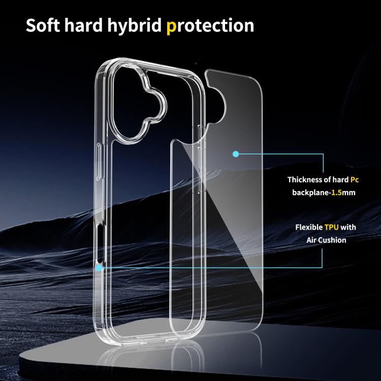 傷防止アクリルTPU電話ケース、iPhone 17e / 16e用、iPhone 17 Pro Max用、iPhone 17 Pro用、iPhone 17用、iPhone Air用、iPhone 16 Pro Max用、iPhone 16 Pro用、iPhone 16 Plus用、iPhone 16用