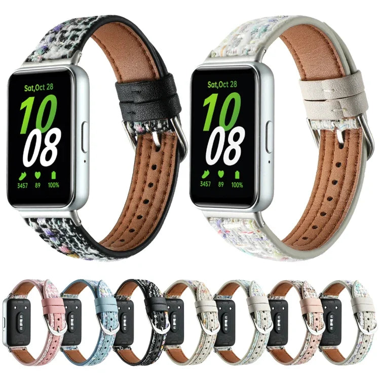 ウールレザーウォッチバンド、Samsung Galaxy Fit 3用