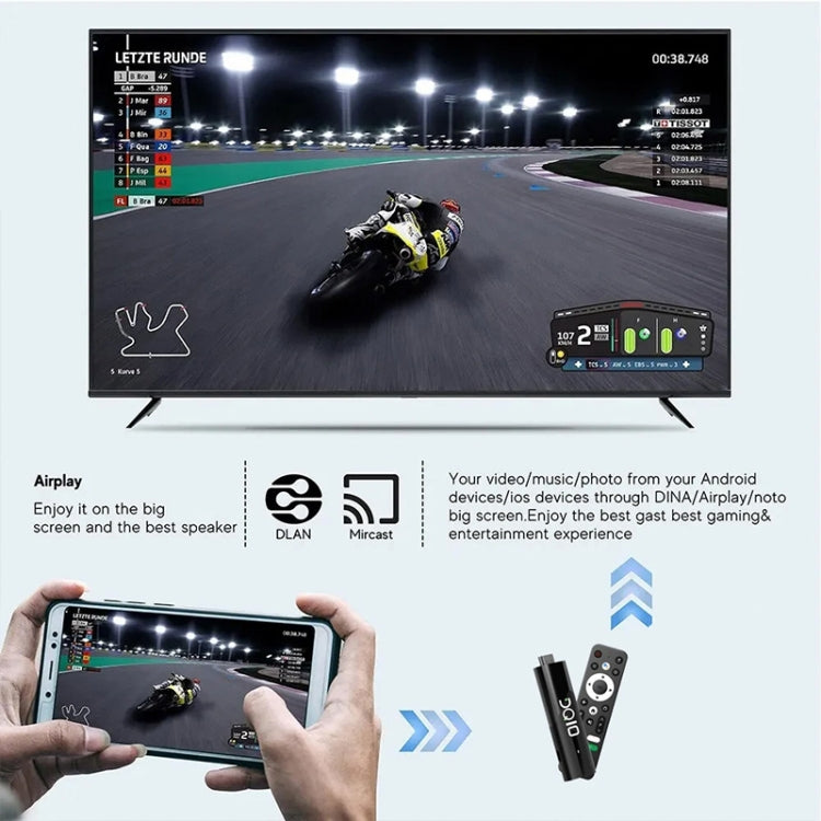 LEMFO DQ10 Allwinner H618 クアッドコア ARM Cortex A53 8K HD Android TVスティック、2GB+16GB
