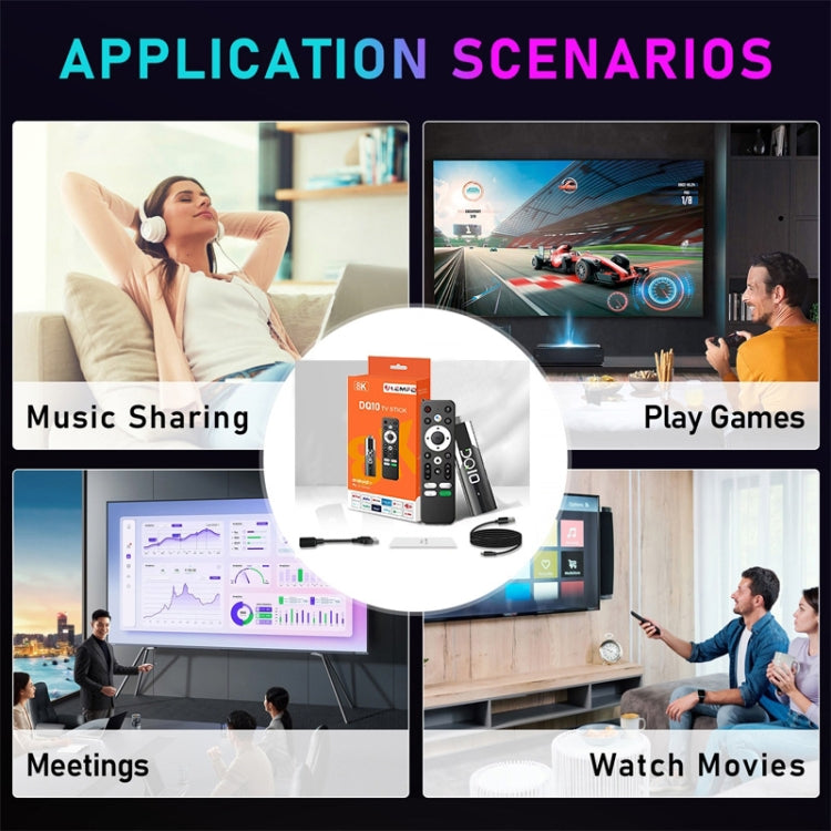 LEMFO DQ10 Allwinner H618 クアッドコア ARM Cortex A53 8K HD Android TVスティック、2GB+16GB