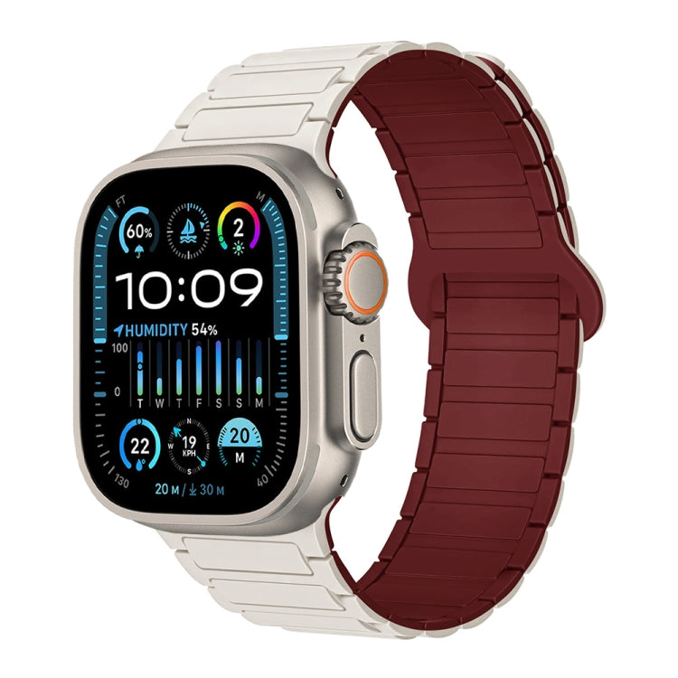 I字型マグネティックシリコンウォッチバンド、Apple Watch Series 9 45mm用、Apple Watch Series 9 41mm用、Apple Watch Ultra 49mm用