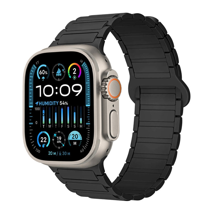 I字型マグネティックシリコンウォッチバンド、Apple Watch Series 9 45mm用、Apple Watch Series 9 41mm用、Apple Watch Ultra 49mm用