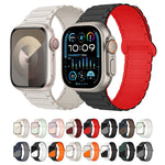 I字型マグネティックシリコンウォッチバンド、Apple Watch Series 9 45mm用、Apple Watch Series 9 41mm用、Apple Watch Ultra 49mm用