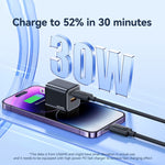 USAMS US-SJ697 USB-C / Type-C から 8ピン 30W ストライプ急速充電データケーブル 1m, 2m, 3m