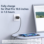 USAMS US-SJ697 USB-C / Type-C から 8ピン 30W ストライプ急速充電データケーブル 1m, 2m, 3m