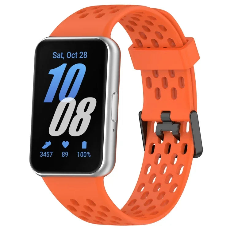 ホールスタイルデュアルバックルシリコンウォッチバンド、Samsung Galaxy Fit 3用