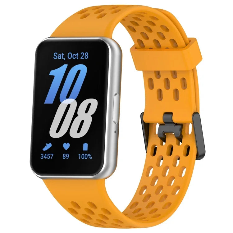 ホールスタイルデュアルバックルシリコンウォッチバンド、Samsung Galaxy Fit 3用