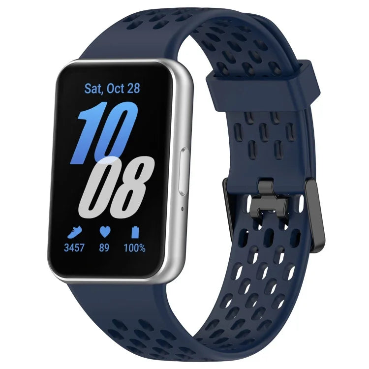 ホールスタイルデュアルバックルシリコンウォッチバンド、Samsung Galaxy Fit 3用