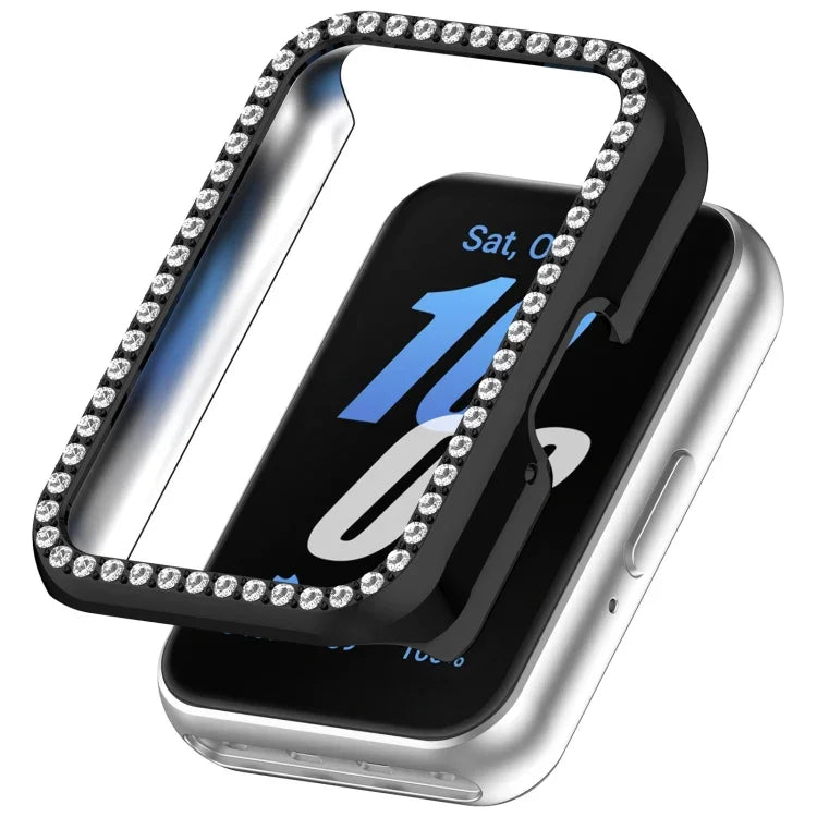 ダイヤモンドハーフパックホロウPCウォッチ保護ケース、Samsung Galaxy Fit 3用