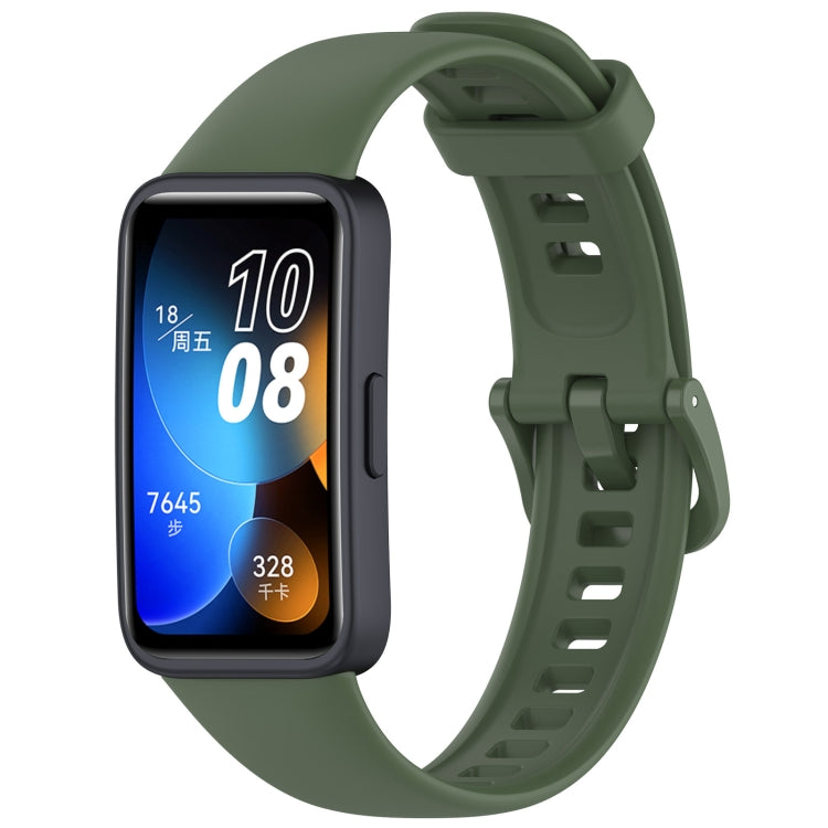 Solid Color Colorful Buckle Silicone Watch Band, For Huawei Band 10 / 9 / 8