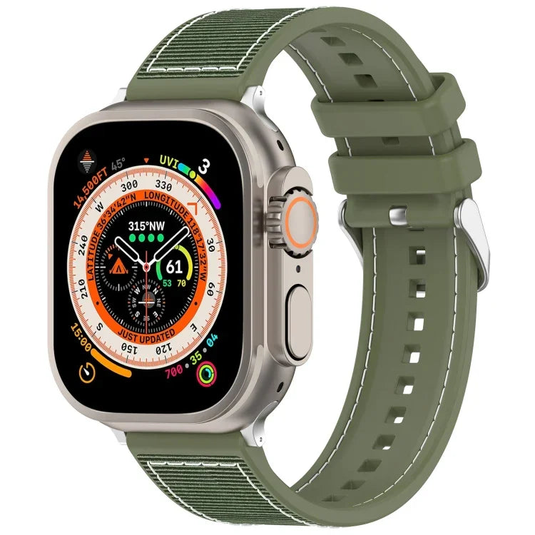 一般バックルハイブリッドナイロン編みシリコンウォッチバンド、Apple Watch 42mm用、Apple Watch 38mm用