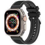一般バックルハイブリッドナイロン編みシリコンウォッチバンド、Apple Watch 42mm用、Apple Watch 38mm用