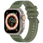 一般バックルハイブリッドナイロン編みシリコンウォッチバンド、Apple Watch 42mm用、Apple Watch 38mm用