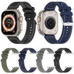 一般バックルハイブリッドナイロン編みシリコンウォッチバンド、Apple Watch 42mm用、Apple Watch 38mm用