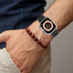 一般バックルハイブリッドナイロン編みシリコンウォッチバンド、Apple Watch 42mm用、Apple Watch 38mm用