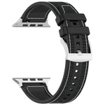 公式バックルハイブリッドナイロン編みシリコンウォッチバンド、Apple Watch 42mm用、Apple Watch 38mm用