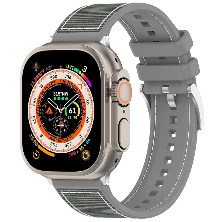 公式バックルハイブリッドナイロン編みシリコンウォッチバンド、Apple Watch 42mm用、Apple Watch 38mm用