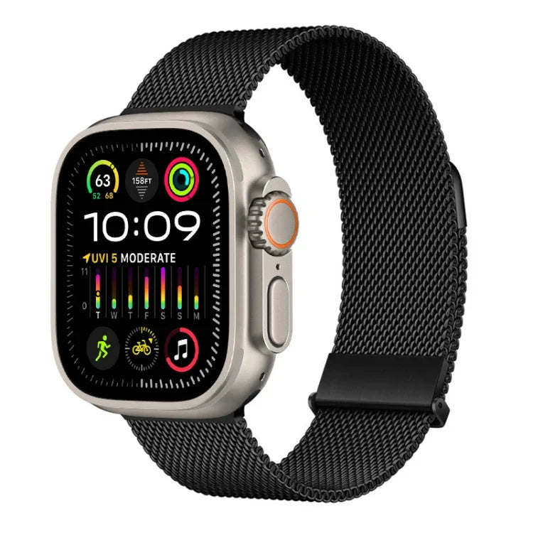 ZGA ミラネーゼ マグネティック メタルウォッチバンド、Apple Watch Series 10 46mm 用、Apple Watch Series 10 42mm 用、Apple Watch SE 2023 44mm 用、Apple Watch Ultra 2 49mm 用、Apple Watch Series 9 45mm 用、Apple Watch Ultra 49mm 用、Apple Watch Series 8 45mm 用...