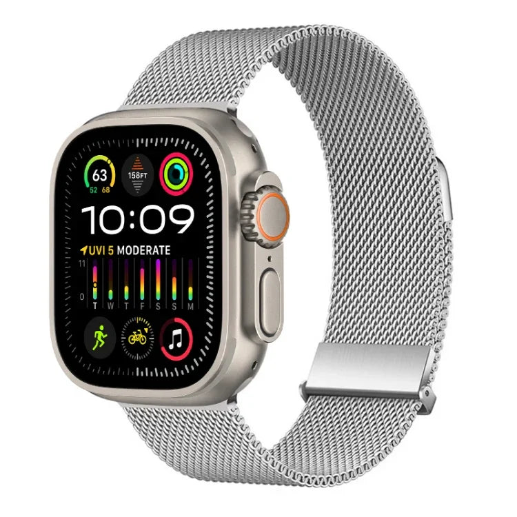 ZGA ミラネーゼ マグネティック メタルウォッチバンド、Apple Watch Series 10 46mm 用、Apple Watch Series 10 42mm 用、Apple Watch SE 2023 44mm 用、Apple Watch Ultra 2 49mm 用、Apple Watch Series 9 45mm 用、Apple Watch Ultra 49mm 用、Apple Watch Series 8 45mm 用...