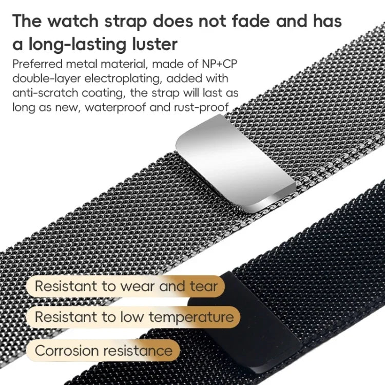 ZGA ミラネーゼ マグネティック メタルウォッチバンド、Apple Watch Series 10 46mm 用、Apple Watch Series 10 42mm 用、Apple Watch SE 2023 44mm 用、Apple Watch Ultra 2 49mm 用、Apple Watch Series 9 45mm 用、Apple Watch Ultra 49mm 用、Apple Watch Series 8 45mm 用...