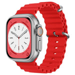 ZGA Ocean シリコンウォッチバンド、Apple Watch Series 10 46mm用、Apple Watch Series 10 42mm用、Apple Watch SE 2023 44mm用、Apple Watch Ultra 2 49mm用、Apple Watch Series 9 45mm用、Apple Watch Ultra 49mm用、Apple Watch Series 8 45mm用