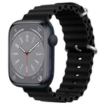 ZGA Ocean シリコンウォッチバンド、Apple Watch Series 10 46mm用、Apple Watch Series 10 42mm用、Apple Watch SE 2023 44mm用、Apple Watch Ultra 2 49mm用、Apple Watch Series 9 45mm用、Apple Watch Ultra 49mm用、Apple Watch Series 8 45mm用
