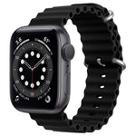 ZGA Ocean シリコンウォッチバンド、Apple Watch Series 10 46mm用、Apple Watch Series 10 42mm用、Apple Watch SE 2023 44mm用、Apple Watch Ultra 2 49mm用、Apple Watch Series 9 45mm用、Apple Watch Ultra 49mm用、Apple Watch Series 8 45mm用