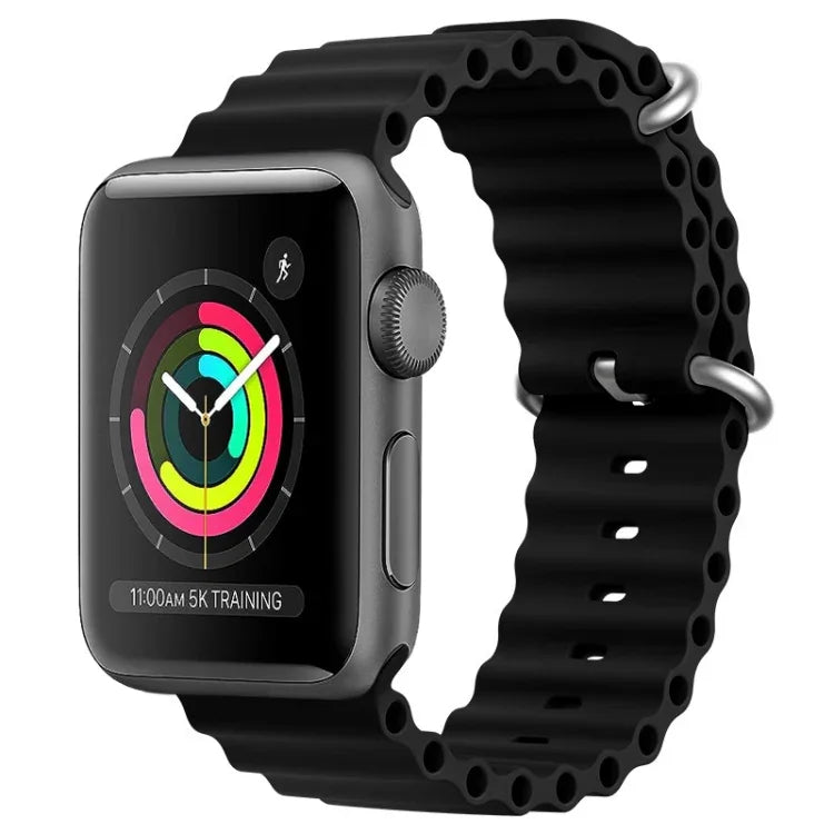 ZGAオーシャンシリコンウォッチバンド、Apple Watch Series 4 44mm用、Apple Watch Series 3 42mm用、Apple Watch Series 2 42mm用、Apple Watch 42mm用