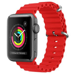 ZGAオーシャンシリコンウォッチバンド、Apple Watch Series 4 44mm用、Apple Watch Series 3 42mm用、Apple Watch Series 2 42mm用、Apple Watch 42mm用