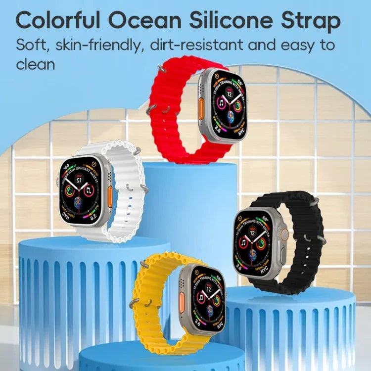 ZGAオーシャンシリコンウォッチバンド、Apple Watch Series 4 44mm用、Apple Watch Series 3 42mm用、Apple Watch Series 2 42mm用、Apple Watch 42mm用