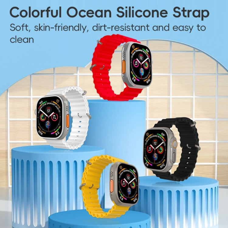 ZGA Ocean シリコンウォッチバンド、Apple Watch Series 10 46mm用、Apple Watch Series 10 42mm用、Apple Watch SE 2023 44mm用、Apple Watch Ultra 2 49mm用、Apple Watch Series 9 45mm用、Apple Watch Ultra 49mm用、Apple Watch Series 8 45mm用