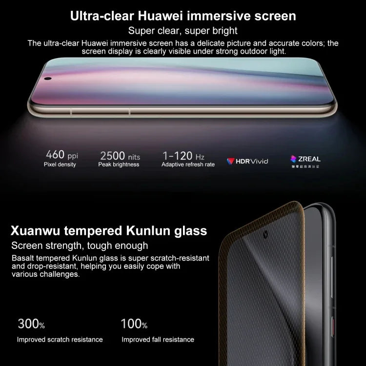 HUAWEI Pura 70 Ultra、画面指紋認証、6.8インチ HarmonyOS 4.2 Kirin 9010 オクタコア 最大2.3GHz、NFC、OTG、Google Play非対応、16GB+512GB、16GB+1TB
