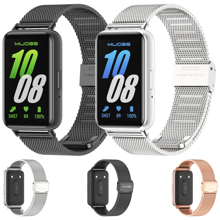 Mijobs ミランバックル メタルウォッチバンド、Samsung Galaxy Fit 3用