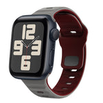 ウェーブテクスチャーリバースバックルシリコンウォッチバンド、Apple Watch Series 10 46mm用、Apple Watch Series 10 42mm用、Apple Watch SE 2023 44mm用、Apple Watch SE 2023 40mm用