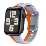 ウェーブテクスチャーリバースバックルシリコンウォッチバンド、Apple Watch Series 10 46mm用、Apple Watch Series 10 42mm用、Apple Watch SE 2023 44mm用、Apple Watch SE 2023 40mm用