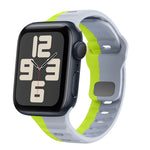 ウェーブテクスチャーリバースバックルシリコンウォッチバンド、Apple Watch Series 10 46mm用、Apple Watch Series 10 42mm用、Apple Watch SE 2023 44mm用、Apple Watch SE 2023 40mm用
