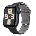 ウェーブテクスチャーリバースバックルシリコンウォッチバンド、Apple Watch Series 10 46mm用、Apple Watch Series 10 42mm用、Apple Watch SE 2023 44mm用、Apple Watch SE 2023 40mm用