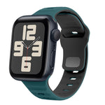ウェーブテクスチャーリバースバックルシリコンウォッチバンド、Apple Watch Series 10 46mm用、Apple Watch Series 10 42mm用、Apple Watch SE 2023 44mm用、Apple Watch SE 2023 40mm用