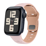 ウェーブテクスチャーリバースバックルシリコンウォッチバンド、Apple Watch Series 10 46mm用、Apple Watch Series 10 42mm用、Apple Watch SE 2023 44mm用、Apple Watch SE 2023 40mm用