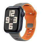 ウェーブテクスチャーリバースバックルシリコンウォッチバンド、Apple Watch Series 10 46mm用、Apple Watch Series 10 42mm用、Apple Watch SE 2023 44mm用、Apple Watch SE 2023 40mm用
