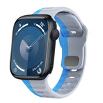 ウェーブテクスチャーリバースバックルシリコンウォッチバンド、Apple Watch Ultra 2 49mm用、Apple Watch Series 9 45mm用、Apple Watch Series 9 41mm用、Apple Watch Ultra 49mm用