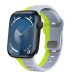 ウェーブテクスチャーリバースバックルシリコンウォッチバンド、Apple Watch Ultra 2 49mm用、Apple Watch Series 9 45mm用、Apple Watch Series 9 41mm用、Apple Watch Ultra 49mm用