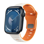 ウェーブテクスチャーリバースバックルシリコンウォッチバンド、Apple Watch Ultra 2 49mm用、Apple Watch Series 9 45mm用、Apple Watch Series 9 41mm用、Apple Watch Ultra 49mm用