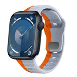 ウェーブテクスチャーリバースバックルシリコンウォッチバンド、Apple Watch Ultra 2 49mm用、Apple Watch Series 9 45mm用、Apple Watch Series 9 41mm用、Apple Watch Ultra 49mm用