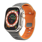 ウェーブテクスチャーリバースバックルシリコンウォッチバンド、Apple Watch Ultra 2 49mm用、Apple Watch Series 9 45mm用、Apple Watch Series 9 41mm用、Apple Watch Ultra 49mm用