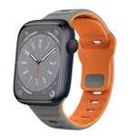 ウェーブテクスチャーリバースバックルシリコンウォッチバンド、Apple Watch Series 8 41mm用、Apple Watch Series 8 45mm用、Apple Watch SE 2022 40mm用、Apple Watch SE 2022 44mm用