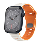 ウェーブテクスチャーリバースバックルシリコンウォッチバンド、Apple Watch Series 8 41mm用、Apple Watch Series 8 45mm用、Apple Watch SE 2022 40mm用、Apple Watch SE 2022 44mm用