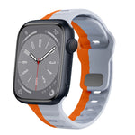 ウェーブテクスチャーリバースバックルシリコンウォッチバンド、Apple Watch Series 8 41mm用、Apple Watch Series 8 45mm用、Apple Watch SE 2022 40mm用、Apple Watch SE 2022 44mm用