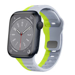 ウェーブテクスチャーリバースバックルシリコンウォッチバンド、Apple Watch Series 8 41mm用、Apple Watch Series 8 45mm用、Apple Watch SE 2022 40mm用、Apple Watch SE 2022 44mm用